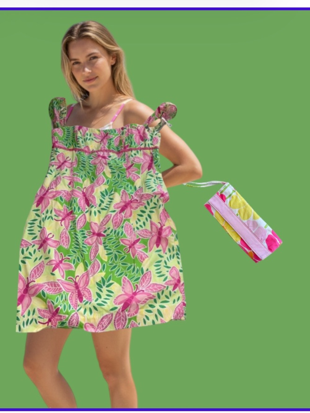 Lilly Pulitzer White Label Dress Pink Green